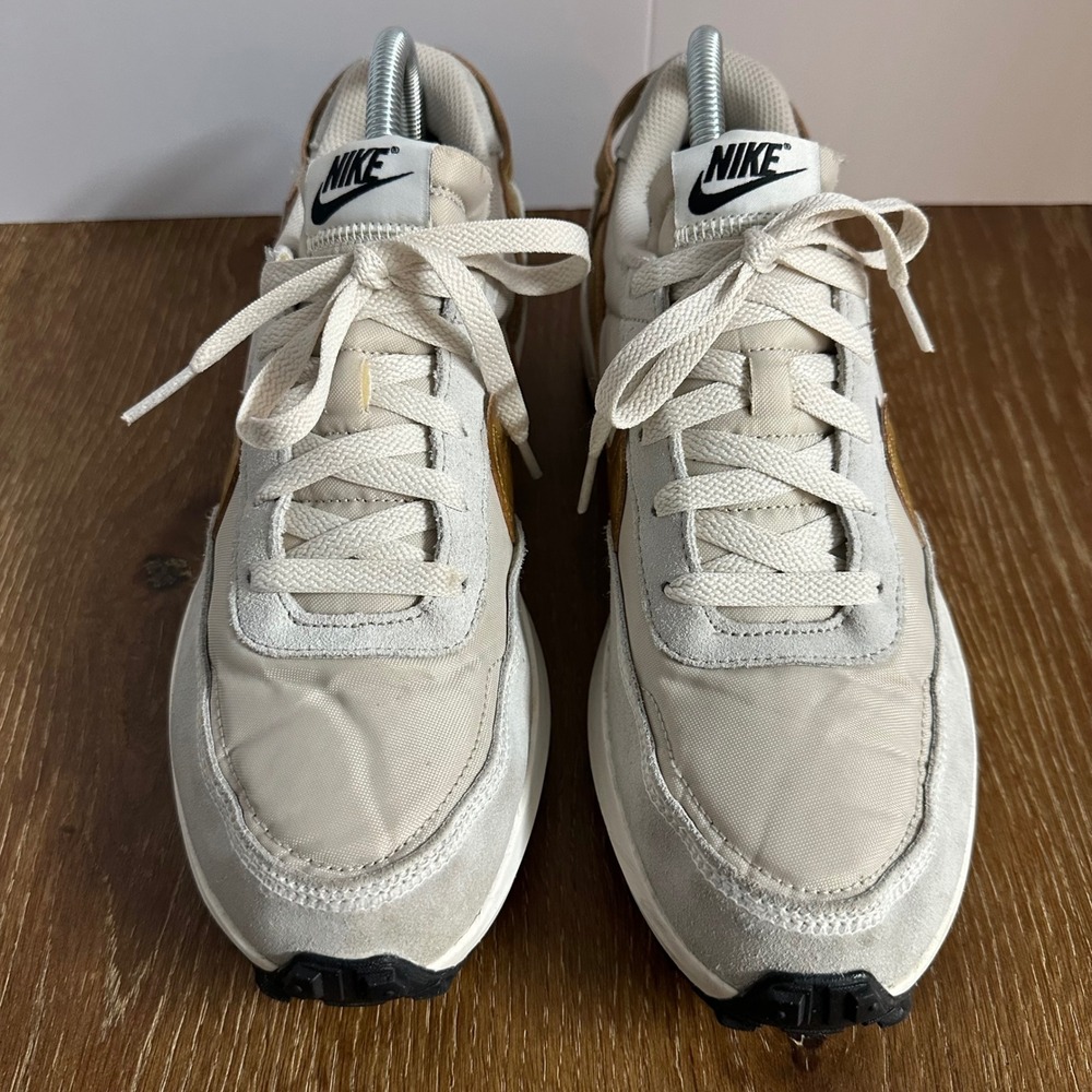 Nike Waffle‎ Debut Womens Sail Light Orewood Brown Gold FD0555-100 Size 10